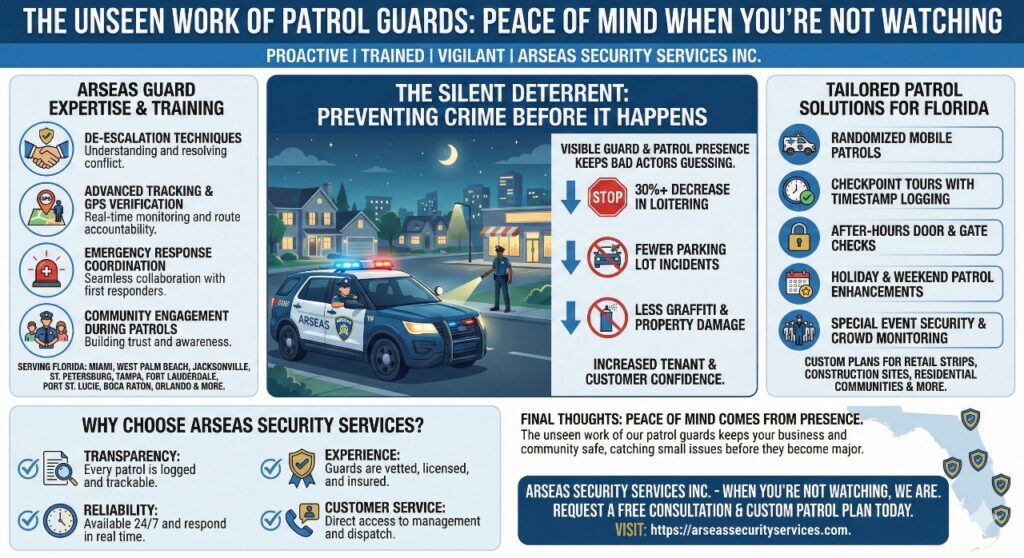 Arseas Security Services, INC-The Unseen Work of Patrol Guards: What Happens When You’re Not Watching.
